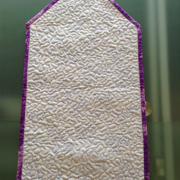 Quilted Pinks & Purples Table Runner 53 1/2" x 12 1/2" Table Topper Handmade - Picture 12 of 14